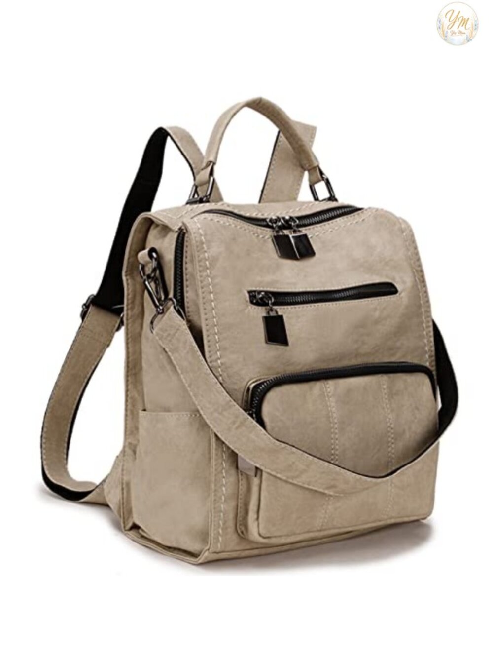 RAVUO Vegan Leather Backpack Purse for Women - 3 Ways to Carry
